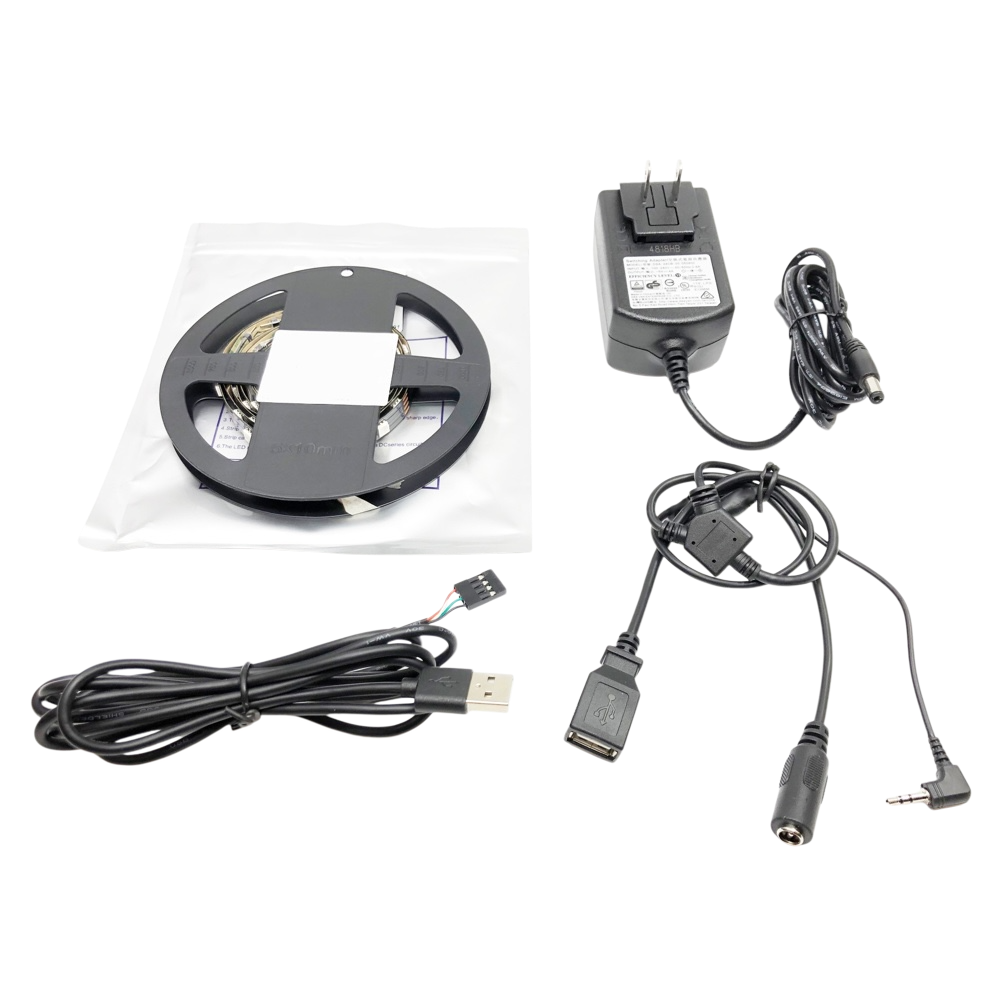 HDfury Diva ambient light LED strip kit with power supply and Y cable